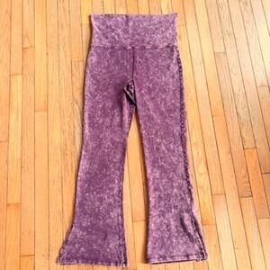 PINK Victoria's Secret Y2K Fold Over Flare XL Mineral Wash Flare Leggings NWT